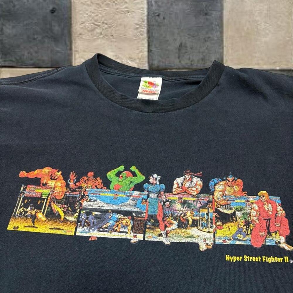 Vintage Street Fighter 2 Hyper/3rd Strike Capcom Promo 15th Anniv. Men's XL Tee